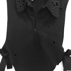 COS black zip up vest